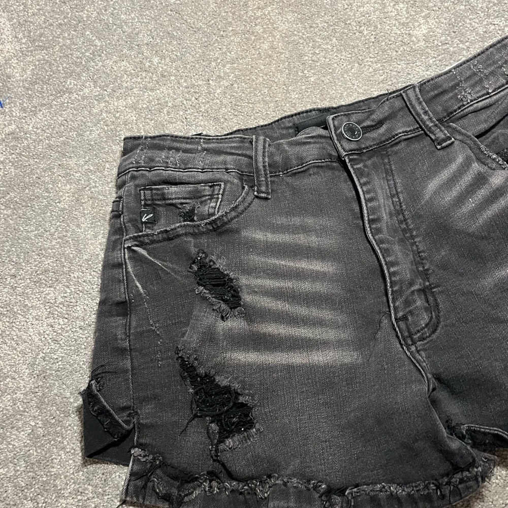 Kancan black distressed‎ short - Picture 2 of 9